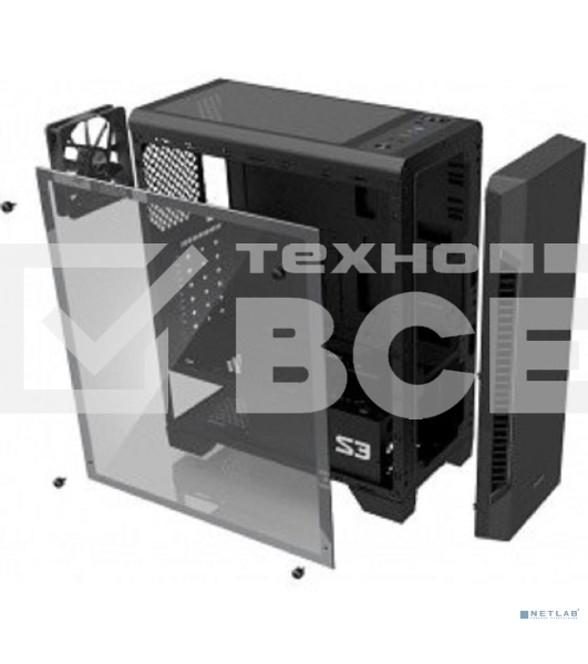 Компьютерный корпус Zalman S3 черный без БП ATX 2x120mm 2xUSB2.0 1xUSB3.0 audio bott PSU