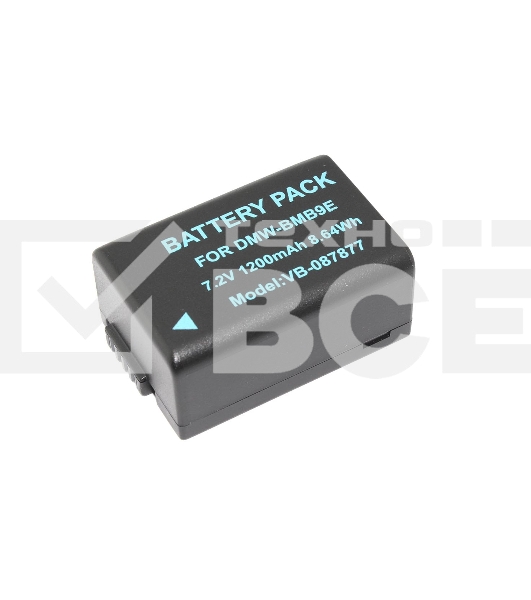 Аккумуляторная батарея для фотоаппарата Panasonic Lumix DMC-FZ72, DMC-FZ62 (DMW-BMB9E) 7,2V 1200mAh