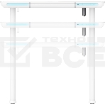 Стол для компьютера Cactus CS-EGD-WT-LED столешница закаленное стекло, белый каркас белый, фото9