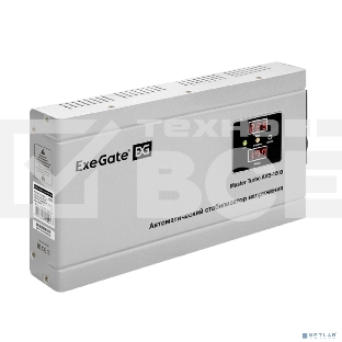 Стабилизатор напряжения ExeGate Master Turbo AVS-1500 (1500ВА, 100-265В, цифр. индикация вход/вых. напряжения, 220В±8%, КПД 98%, 5 уровней защиты, задержка, усиленный метал.корпус, евророзетка, RTL)