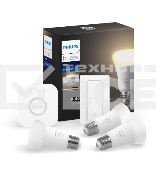 Умная лампа Philips Hue Starter Kit E27 9Вт 806lm (упак.:3шт) (929001821620)