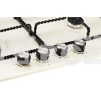 Встраиваемые газовые панели MONSHER MSG 66 Beige,ширина 60 см, 4 газовые конфорки, автоподжиг, газ-контроль, стальные решетки, цвет бежевый, фото4