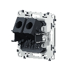Механизм компьютерной двойной розетки RJ-45 (8P8C) CAT6 с автоматической защитной шторкой QUANT VM189, фото4