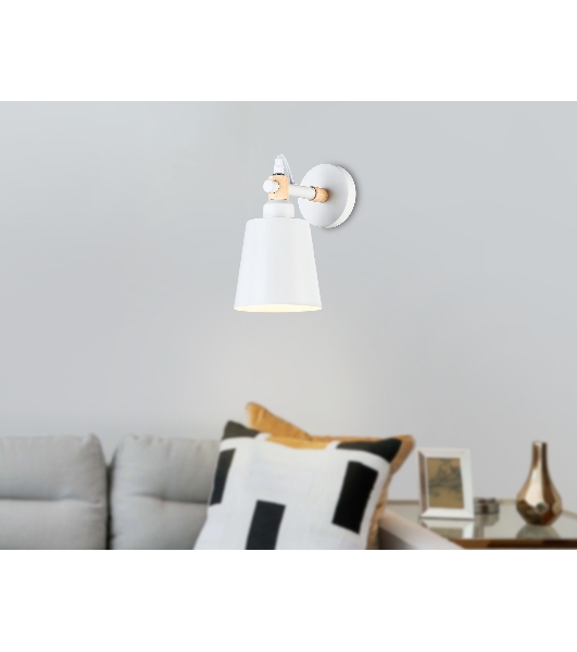 Светильник Ambrella light TR82212 WH/LW белый/светлое дерево E27 max 40W 230*130*190