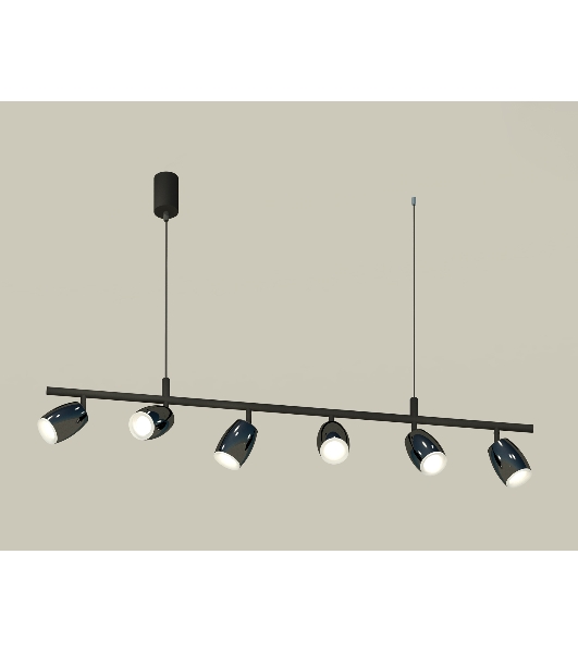 Светильник Ambrella light XB9006550/6 SBK/DCH/FR черный песок/черный хром/белый матовый MR16 GU5.3 (С9006, С1123, N7165)