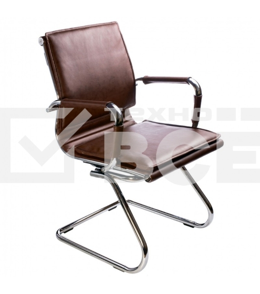 Кресло компьютерное Бюрократ CH-993-Low-V/Brown коричневый, низкая спинка, искусственная кожа