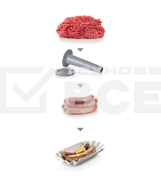 Мясорубка Bosch MFW45020 1600Вт белый/серый