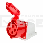 Розетка 124 стационарная 3Р+РЕ 32А 380В IP44 Rexant, фото 1