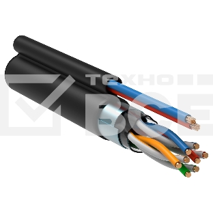 Кабель информационный ITK LC3-C5E04-379 кат.5е F/UTP общий экран 2X2X24AWG LDPE внешний 305м черный