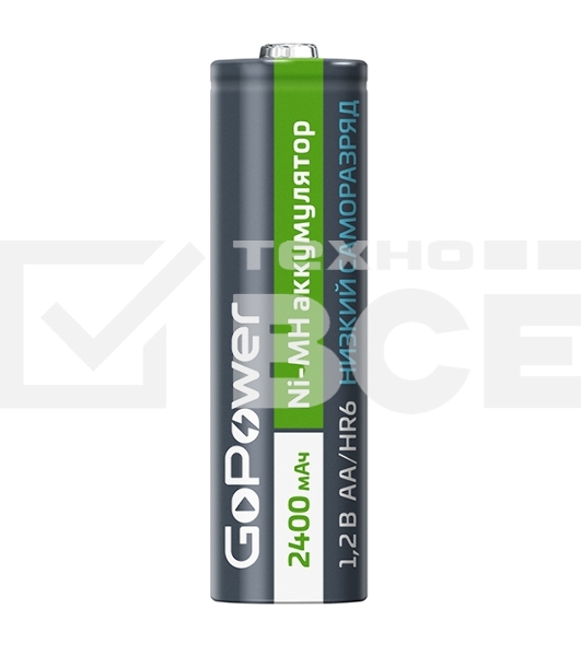 Аккумулятор предзаряженный RTU GoPower HR6 AA BL2 NI-MH 2400mAh блистер (2 шт.)