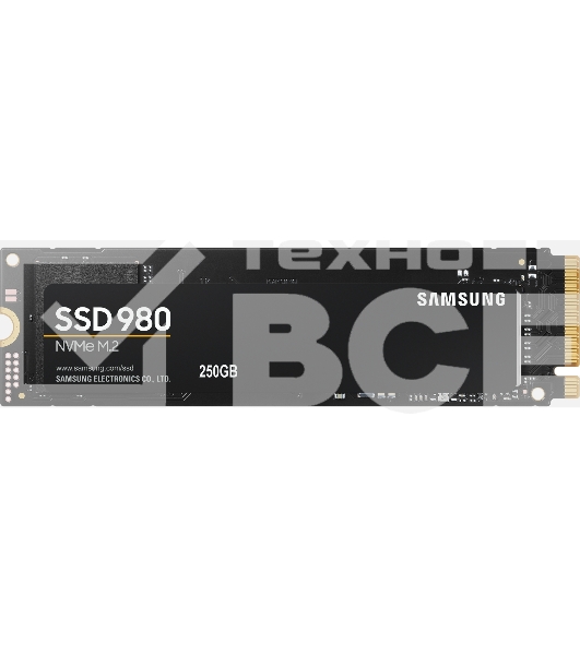 Накопитель SSD Samsung 980, 250GB, PCIe 3.0 x4, M.2 2280, NVMe, R/W 2900/1300