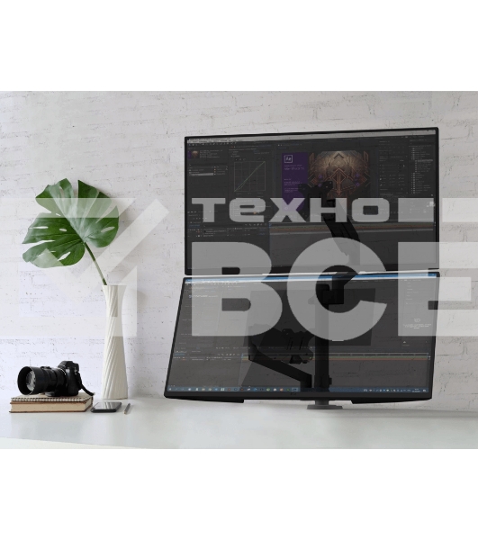 Кронштейн (держатель) ONKRON G140 для двух мониторов 13