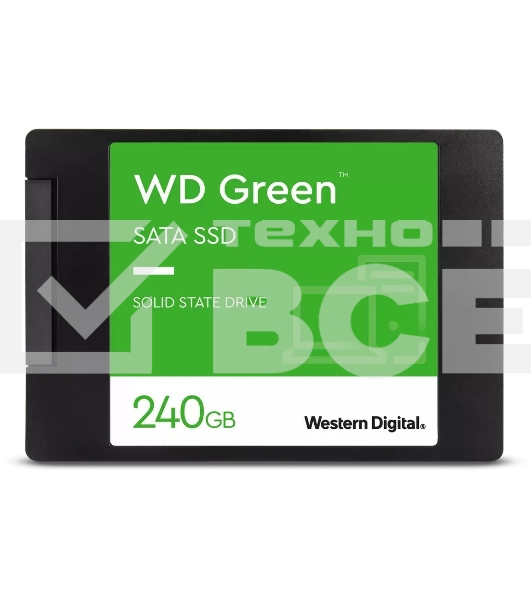 Накопитель SSD WD Green WDS240G3G0A, 240Gb, SATA III, 2.5