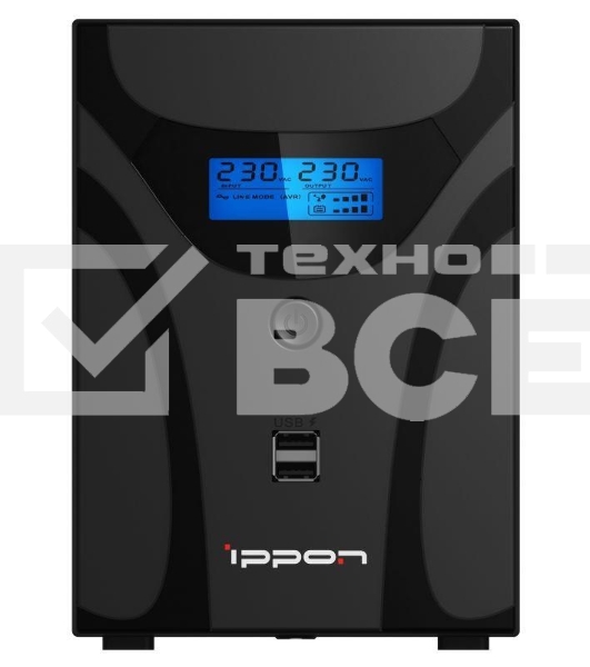 Источник бесперебойного питания Ippon Smart Power Pro II 1200 720Вт 1200ВА черный
