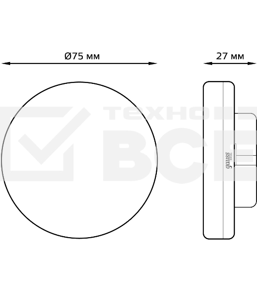 Лампа светодиодная Gauss Basic 10849262 5.5Вт цок.:GX53 таблетка 180B 4100K св.свеч.бел.нейт. (упак.:10шт)