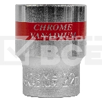 Головка торцевая, 22 мм, 6-гранная, CrV, под квадрат 1/2