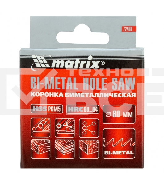 Коронка MATRIX BIMETAL, 60 мм 72460
