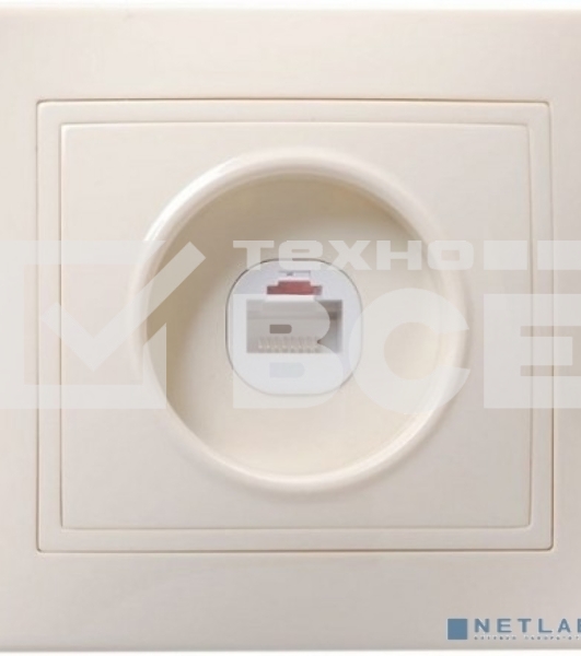Розетка телефонная 1-м СП Кварта РТ10-ККм IP20 крем. ИЭК ETK10-K33-DM