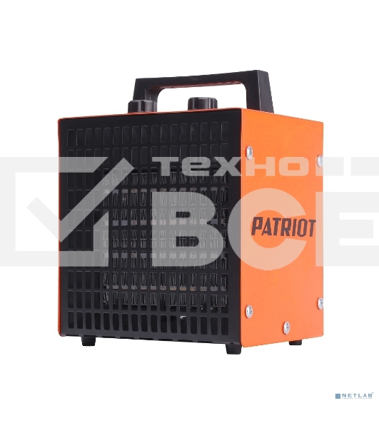 Тепловентилятор электрический Patriot PT Q 3S, оранжевый/черный, 2000 Вт, 25 м2, термостат