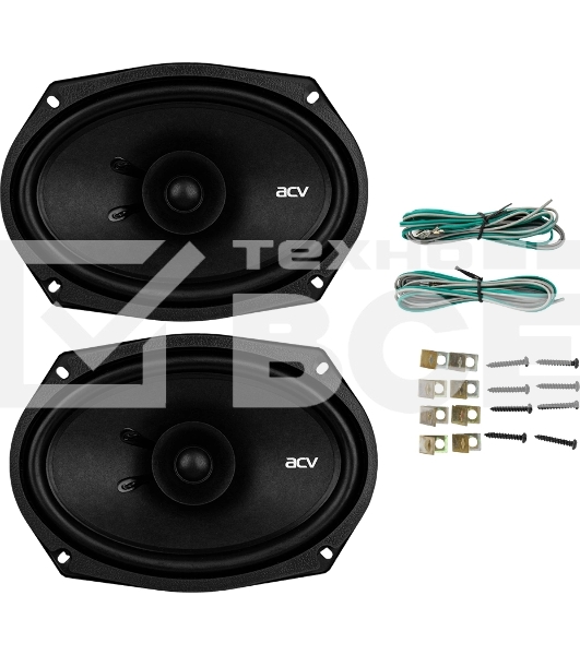 Колонки автомобильные ACV PD-691 BEATS (без решетки) 240Вт 91дБ 4Ом 16x23см (6x9дюйм) (ком.:2кол.) коаксиальные однополосные