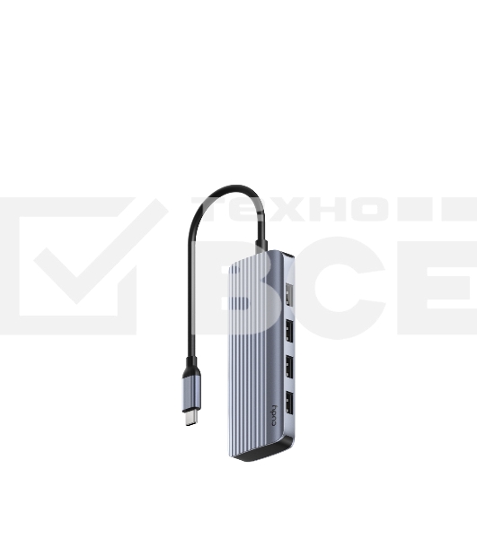 Концентратор USB-C Cudy UH500, 1 USB-C 3.0, 1x 4K@30Hz HDMI Port, 1x 100W USB-C port for PD Charging, 4x USB-A (UH500)