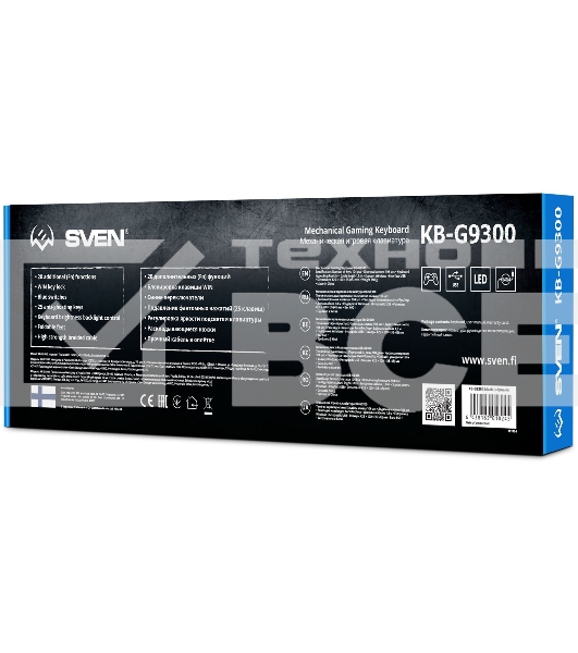 Игровая клавиатура Sven KB-G9300 чёрная (Outemu Blue switches,104кл., подсветка)