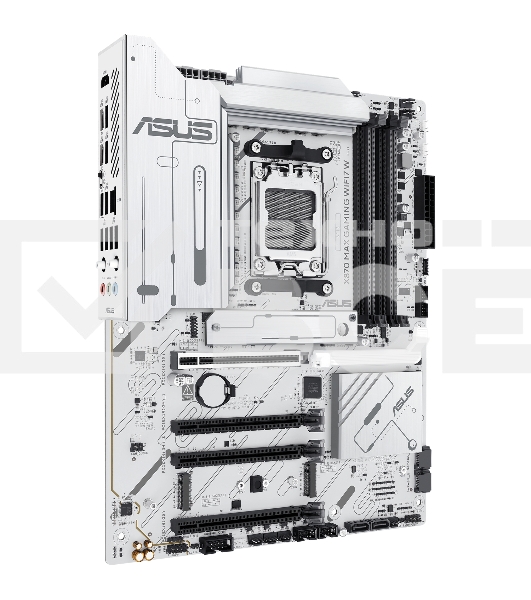 Материнская плата ASUS X870 MAX GAMING WIFI7 W, AM5, AMD X870, 4xDDR5, 4xSATA, 3xM.2, 1xPCIe 5.0 x16, 2xPCIe 4.0 x16, 1xPCIe 3.0 x16, 1xHDMI, 2xUSB Type-C (Display), 1x2.5Gb LAN, Wi-Fi 7, Bluetooth 5.4, 2xUSB-C 40Gbps, 1xUSB-A 10Gbps, 3xUSB-A 5Gbps, 4xUSB