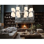 Люстра Ambrella light LH56085/16 СH/FR хром/белый матовый E14*16 max 40W D860*510, фото 1
