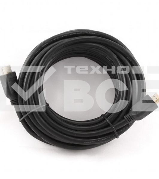 Кабель HDMI Cablexpert CC-HDMI4-7.5M, 19M/19M, v2.0, медь, позол.разъемы, экран, 7.5м, черный, пакет