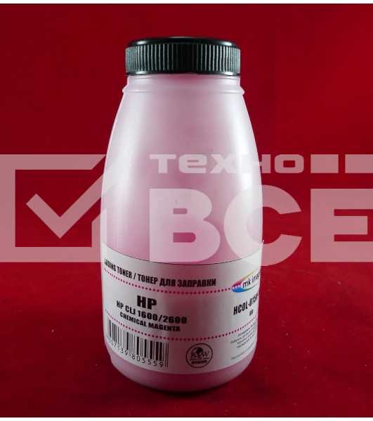 Тонер HP CLJ 1600/2600 Magenta, химический (фл. 80г) B&W Premium (Mitsubishi) фас. России