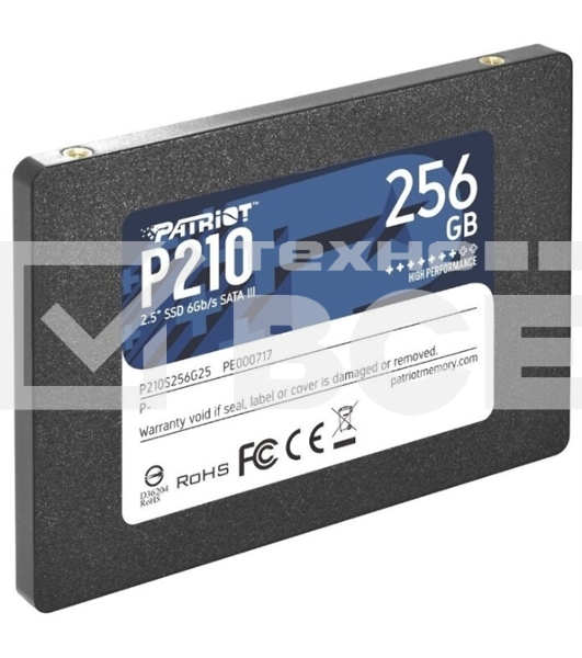 Накопитель SSD Patriot P210, 256GB, SATA III, 2.5