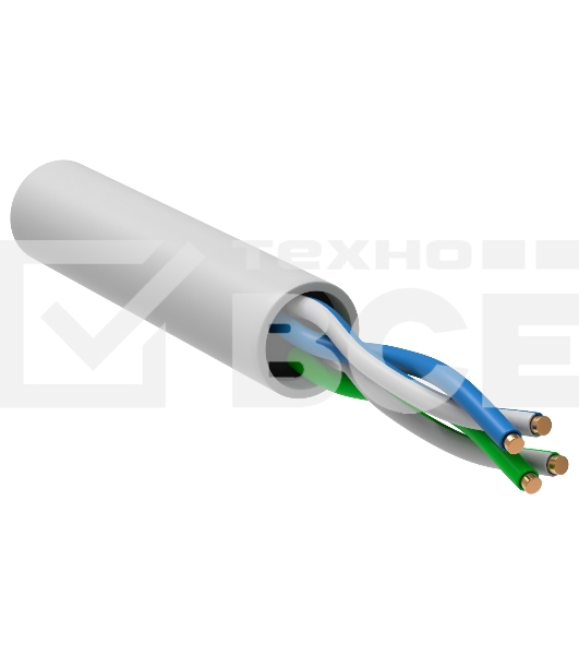 Кабель информационный ITK кат.5е U/UTP не экранированный 2X2X24AWG LSZH внутренний 305м белый