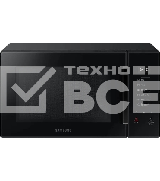Микроволновая печь Samsung MG30T5018AK/BW черный, 30 л, 900 Вт, переключатели - сенсор