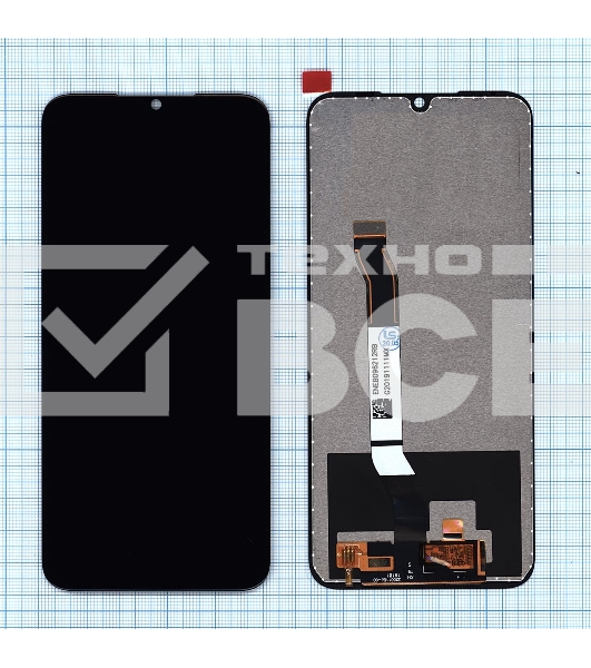 Дисплей для Xiaomi Redmi Note 8, Redmi Note 8 2021 (small size) черный