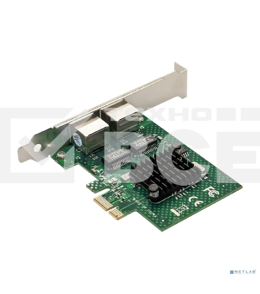 Сетевой адаптер ExeGate EXE-BCM5720 (PCI-E x1 v2.0, порты 2xRJ45, 10/100/1000Mbps, Gigabit Chipset Broadcom BCM5720)