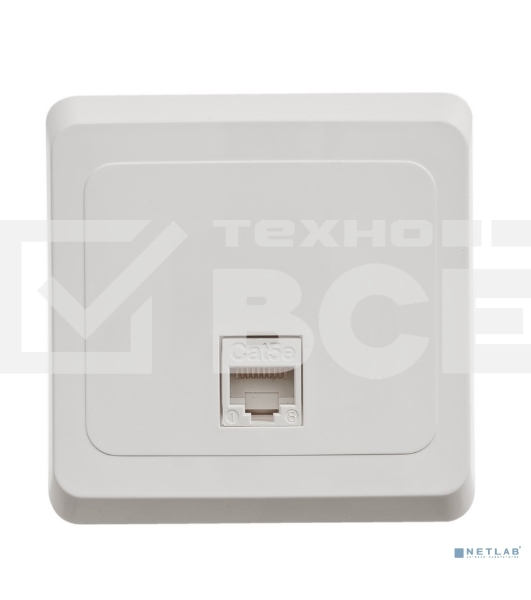 Розетка О/У компьютерная RJ45 ЭТЮД О/У белый кат.5E KOMA-001B Schneider Electric