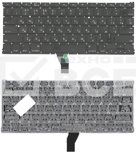 Клавиатура для ноутбука MacBook A1369 плоский ENTER без подсветки 2010+