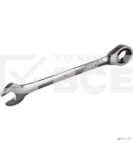 Набор ключей комбинированных трещоточных Rexant (8, 10, 13, 17, 19 мм), 5 шт., CrV, зеркальное хромирование