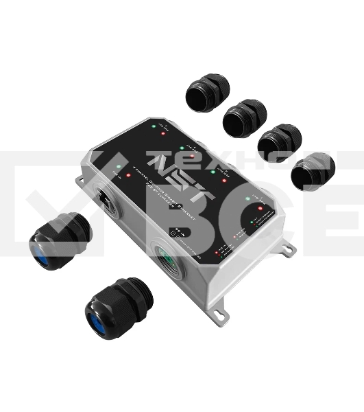 Уличный Ultra PoE удлинитель - коммутатор Gigabit Ethernet до 250м на 5 портов. Порты Ethernet: Вход - 1x10/100/1000Base-T RJ45; Выход - 4x10/100/1000Base-T RJ45. Порты PoE: Вход - 1xIEEE 802.3af/at/bt/Passive POE (до 120W); Выход - 1xIEEE 802.3af/at/bt (