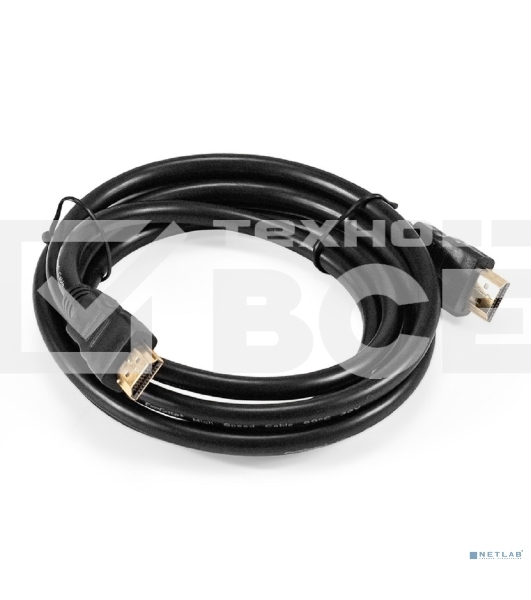 Кабель HDMI ExeGate EX-CC-HDMI2-2.0 (19M/19M, v2.0, 2,0м, 4K UHD, Ethernet, позолоченные контакты)