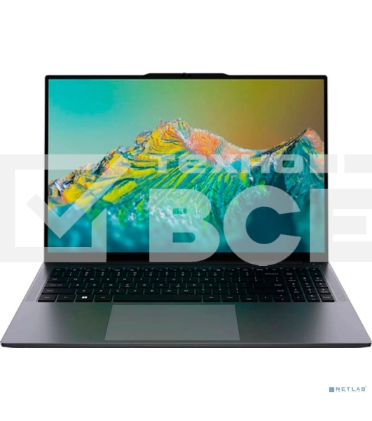 Ноутбук CHUWI CoreBook Plus 16'(1920x1200 (матовый) IPS)/AMD Ryzen 5 7430U(2.3Ghz)/16384Mb/512SSDGb/noDVD/Int:AMD Radeon/Cam/BT/WiFi/74WHr/war 1y/1.88kg/Grey/Win11Home + мышь