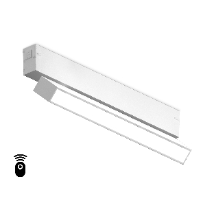 Управляемый светодиодный светильник для шинопровода Magnetic Ambrella light GL1331 WH белый IP20 18W 3000K-6400K 220V 120° 342*25*112 (Без ПДУ)