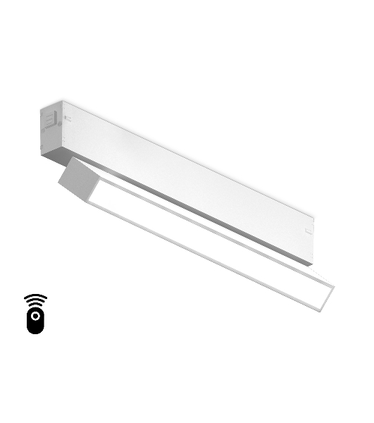 Управляемый светодиодный светильник для шинопровода Magnetic Ambrella light GL1331 WH белый IP20 18W 3000K-6400K 220V 120° 342*25*112 (Без ПДУ)