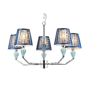 Люстра Ambrella light LH75061/5 CH/DB хром/темно синий E14/5 max 40W D690*810