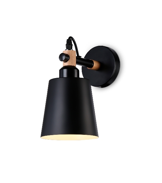 Светильник Ambrella light TR82213 BK/LW черный/светлое дерево E27 max 40W 230*130*190