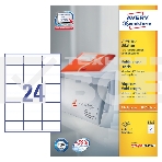 Этикетки самоклеящиеся Avery Zweckform 3422 A4, 70x35 мм, 24 шт, универсальная, 70 г/м2, 100 л, белый, фото 1