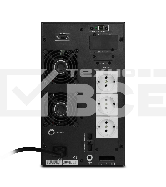 Источник бесперебойного питания Powerman Online 3000 Plus Black external battery pack (not included)(БЕЗ БАТАРЕИ)