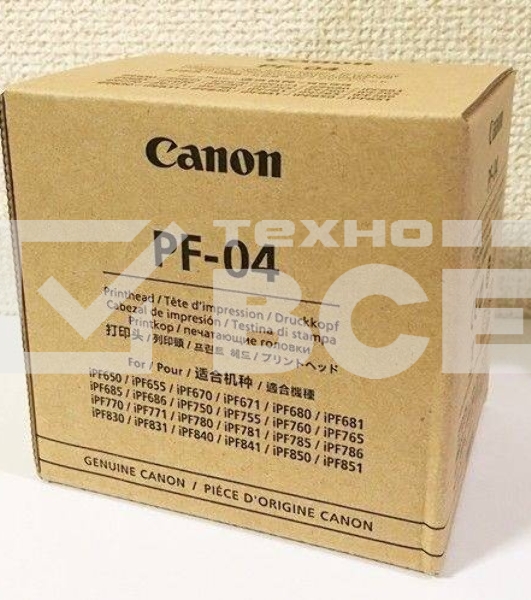 Печатающая головка Canon PF-04 (3630B001) черный для Canon iPF650, iPF655, iPF670, iPF680, iPF685, iPF750, iPF755, iPF760, iPF765, iPF770, iPF780, iPF785, iPF830, iPF840, iPF850.