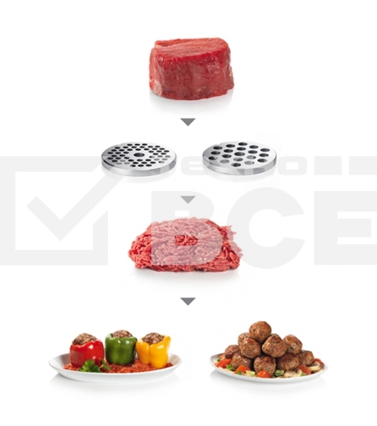 Мясорубка Bosch MFW45020 1600Вт белый/серый