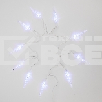 Гирлянда светодиодная «Сосульки» 1.5 м, 10 LED, прозрачный ПВХ, цвет свечения белый, 2 х АА (батарейки не в комплекте) NEON-NIGHT, фото5